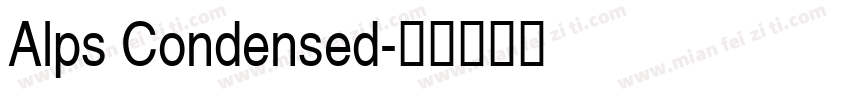 Alps Condensed字体转换